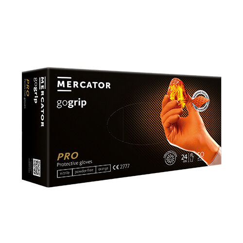 Einmalhandschuhe Mercator gogrip, Nitril, orange Einmalhandschuhe Mercator gogrip, Nitril, orange