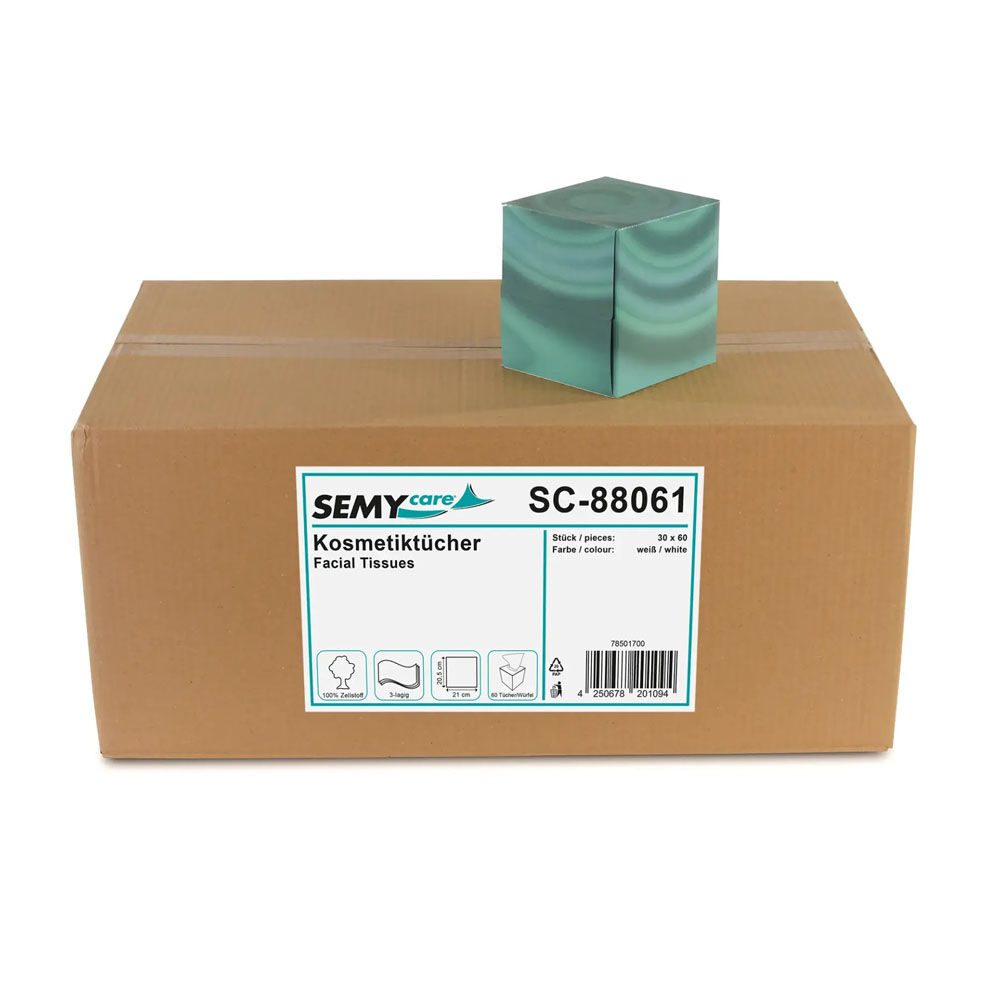 Kosmetiktuch Würfelbox, 60 Tücher Kosmetiktuch Würfelbox, 60 Tücher