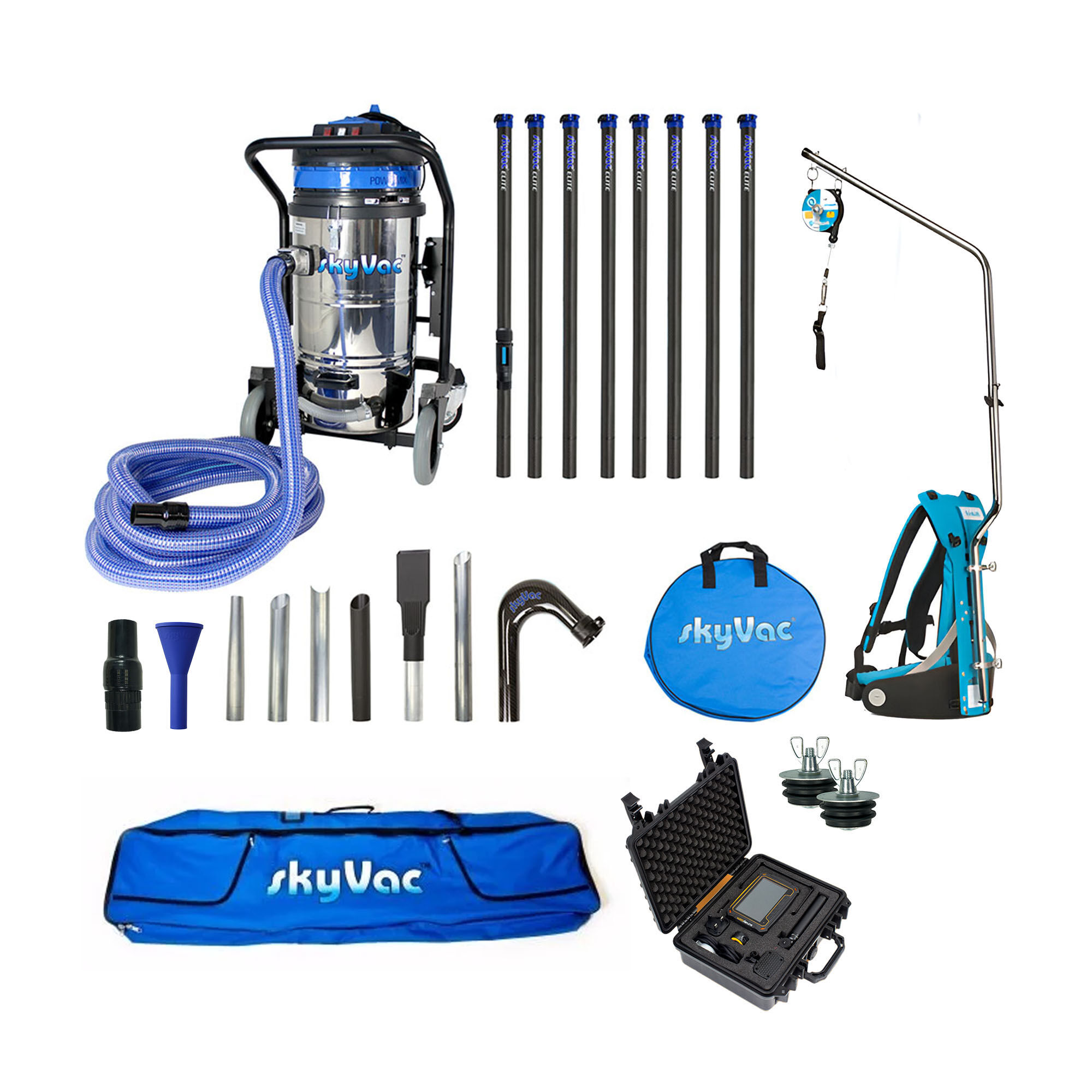 skyVac Industrial 85 Dachrinnenreinigungs-Aktionsset 12 Meter