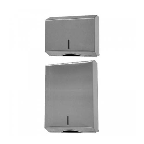 Falthandtuchspender aus gebürstetem Edelstahl Falthandtuchspender aus gebürstetem Edelstahl