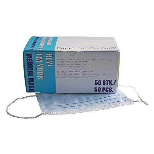 Mund- und Nasen-Schutzmaske Typ II R – 50 St./Box Mund- und Nasen-Schutzmaske Typ II R – 50 St./Box