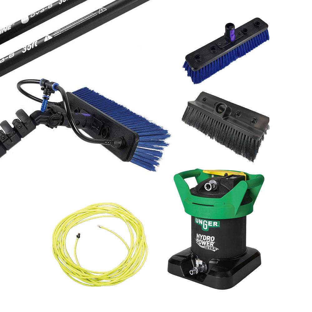Solarreinigung Set | PV-Anlagen Komplettset BASIC+ mit Unger HydroPower und 12,5m Teleskopstange Solarreinigung Set | PV-Anlagen Komplettset BASIC+ mit Unger HydroPower und 12,5m Teleskopstange