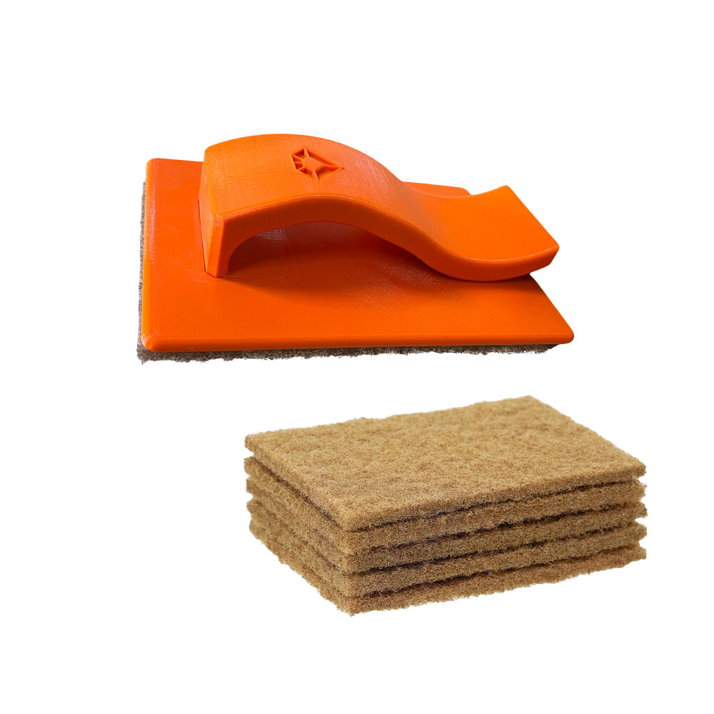 Maykker JitterBug Padhalter Set inkl. 5 Walnuss-Pads