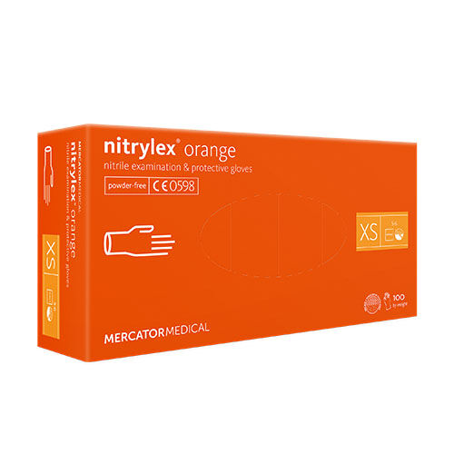 Mercator nitrylex orange Nitrilhandschuhe, Gr. XS