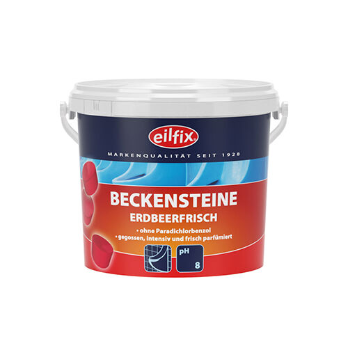 eilfix Beckensteine-BIO – Erdbeer, 1 kg Dose