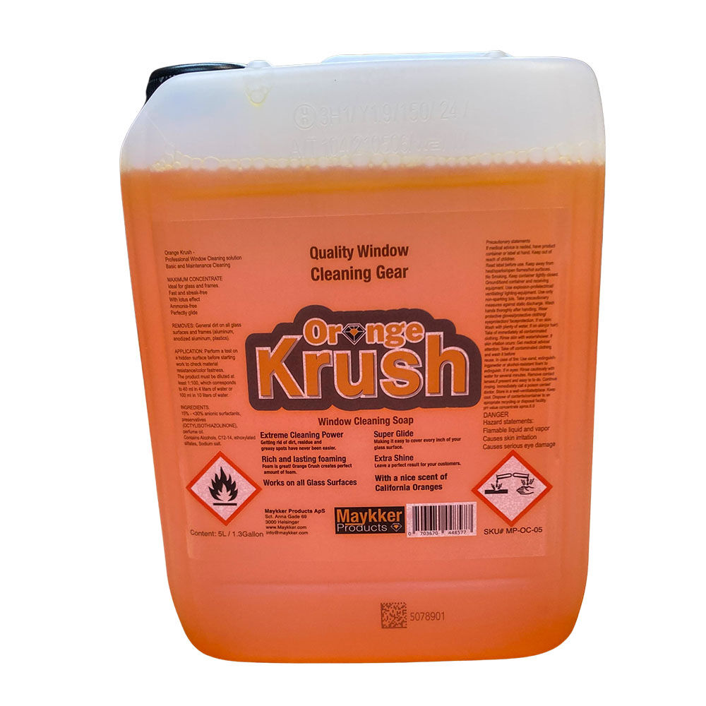 Maykker OrangeKrush Fensterreinigungsseife, 5 L Kanister Maykker OrangeKrush Fensterreinigungsseife, 5 L Kanister