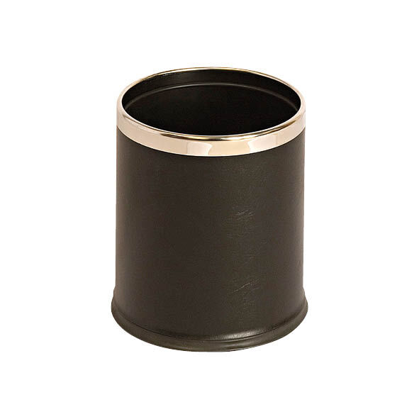 Papierkorb, 10 L, schwarz/chrom