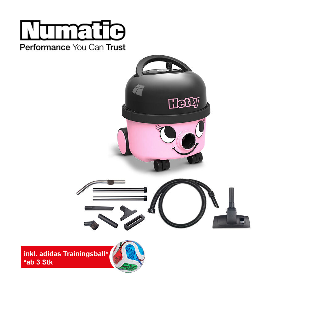 Numatic WM Aktion Numatic Hetty Compact Staubsauger, 3 Stück + addidas Trainingsball gratis