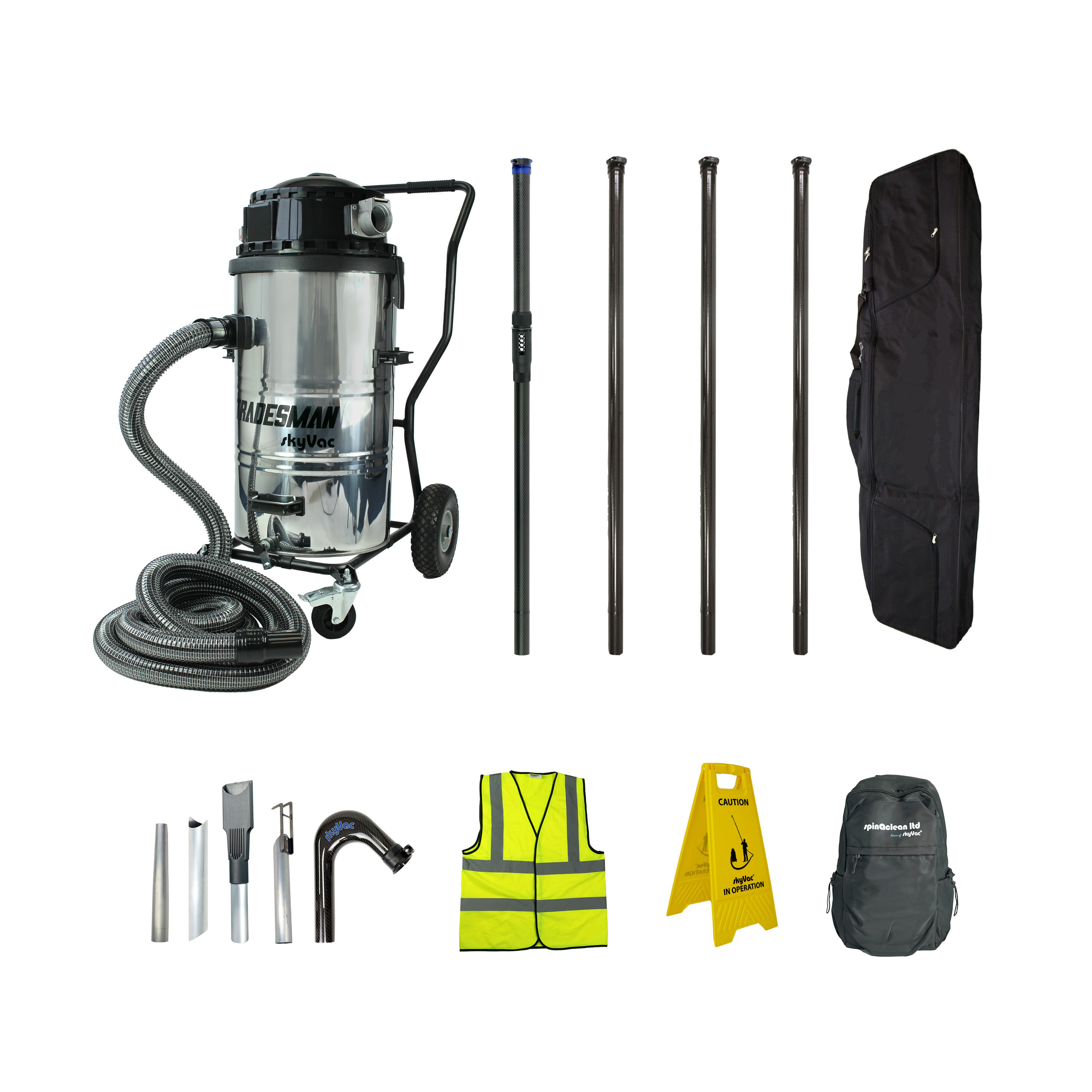 skyVac Tradesman Dachrinnensauger Set