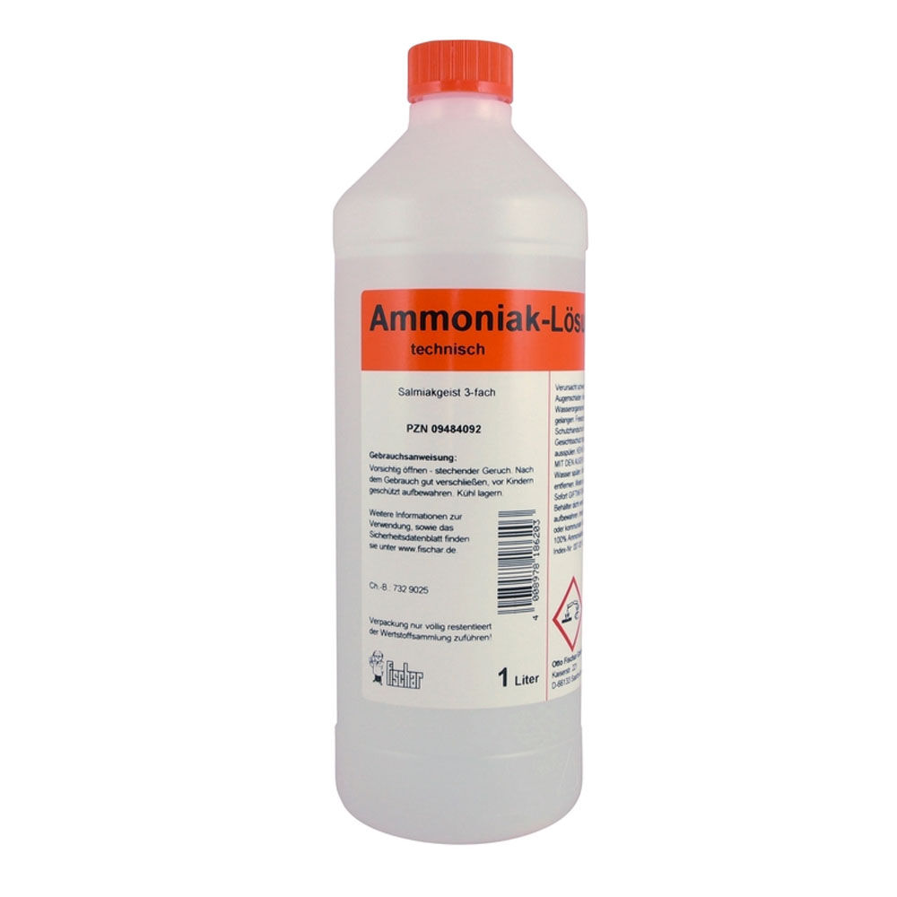 Salmiakgeist – 25% Ammoniaklösung, 1 L Flasche Salmiakgeist – 25% Ammoniaklösung, 1 L Flasche